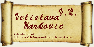 Velislava Marković vizit kartica